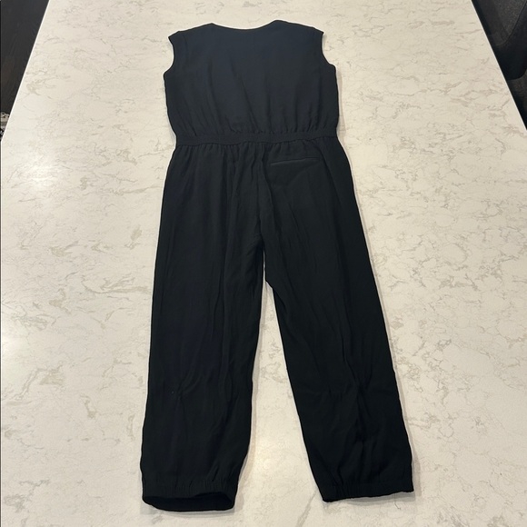 J.Crew Black Asymmetrical Jumpsuit EUC Size 8 - Picture 10 of 16